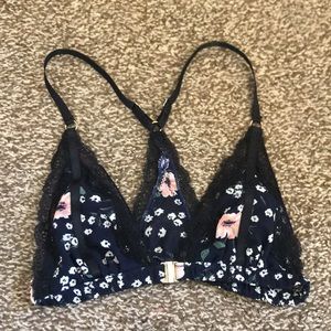 Topshop front clasp floral bralette